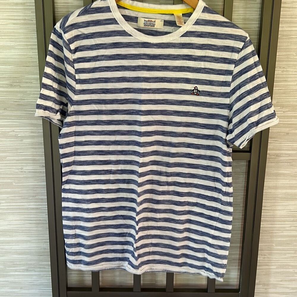Penguin Navion men’s white striped nautical T-shirt